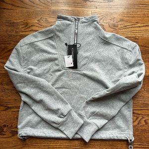 3/4 zip crop sweatshirt NWT from boutique shop